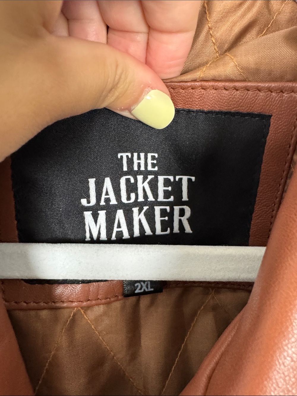 The Jacket Maker Colette Brown Genuine Leather Zip Front Jacket 2XL Lined - Picture 8 of 13